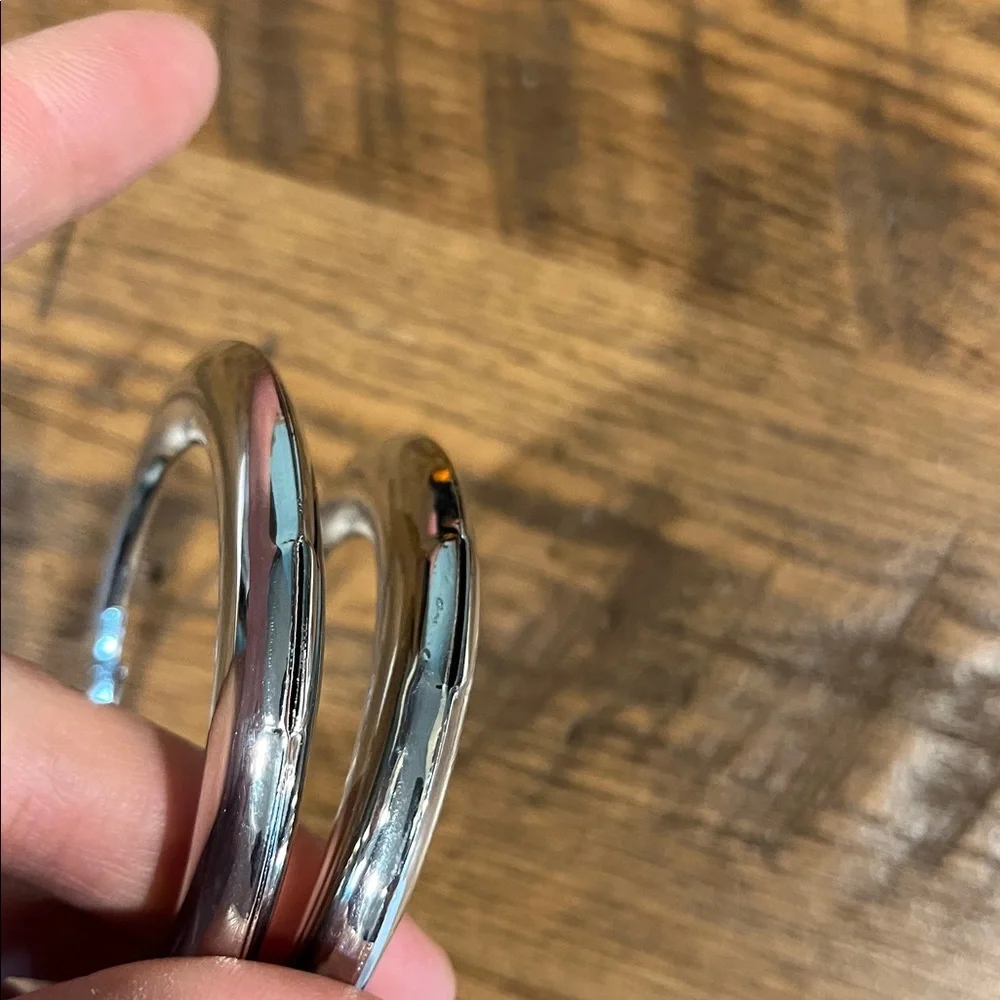 Minimalist‎ silver color Hoop Earrings